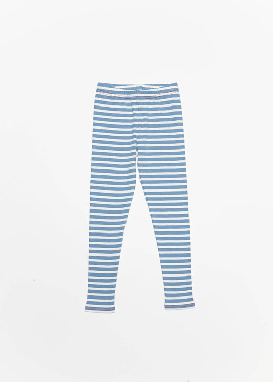 Blue Striped Leggings