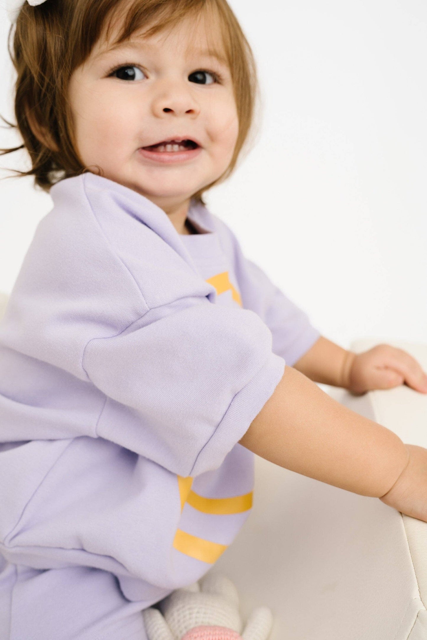 Short Sleeve Smiley Set | Lilac